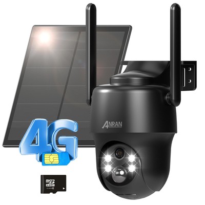 ANRAN 3/4G LTE 2K Überwachungskamera Wireless Outdoor (SIM-Karte & 32GB SD-Karte