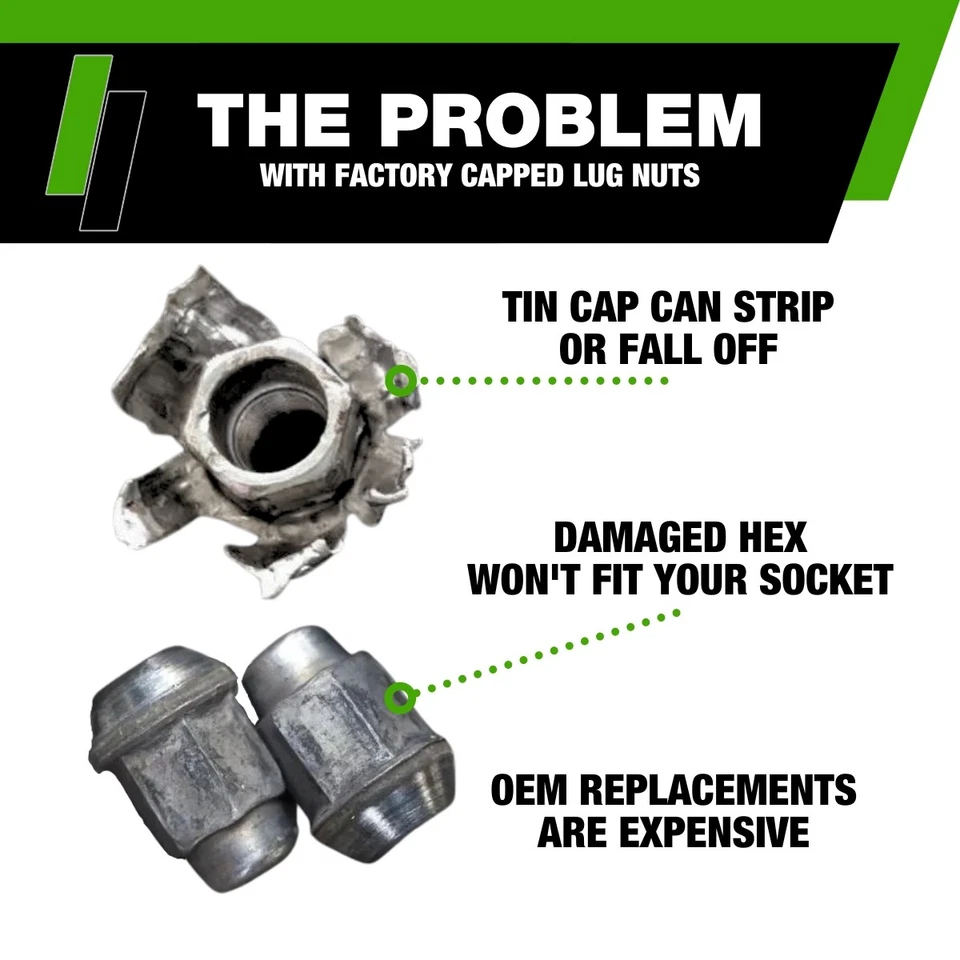 Chrome Lug Nuts for 2007-2018 Jeep Wrangler JK with Factory Wheels - Image 3 of 4