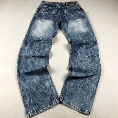 Vintage Y2K Distressed Baggy Jeans Faded Wash Straight Denim Streetwear