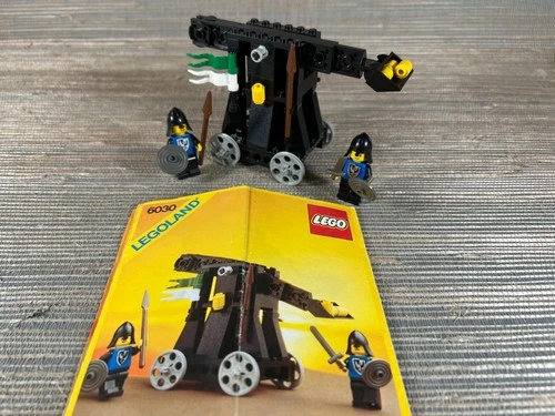 Vintage Lego Legoland 6030-1 Catapult Complete 1984 Castle Black Falcons