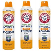 BL Arm  Hammer Body Powder Invisible Spray 7oz X 3 Packs