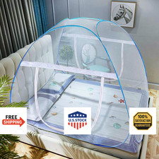 AMMER Pop-Up Mosquito Net Tent for Beds Portable Folding Design with Net Bottom