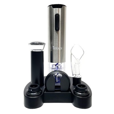 Electric Wine Opener Set with 6-in-1 Accessories, Automatic Corkscrew, Foil C...