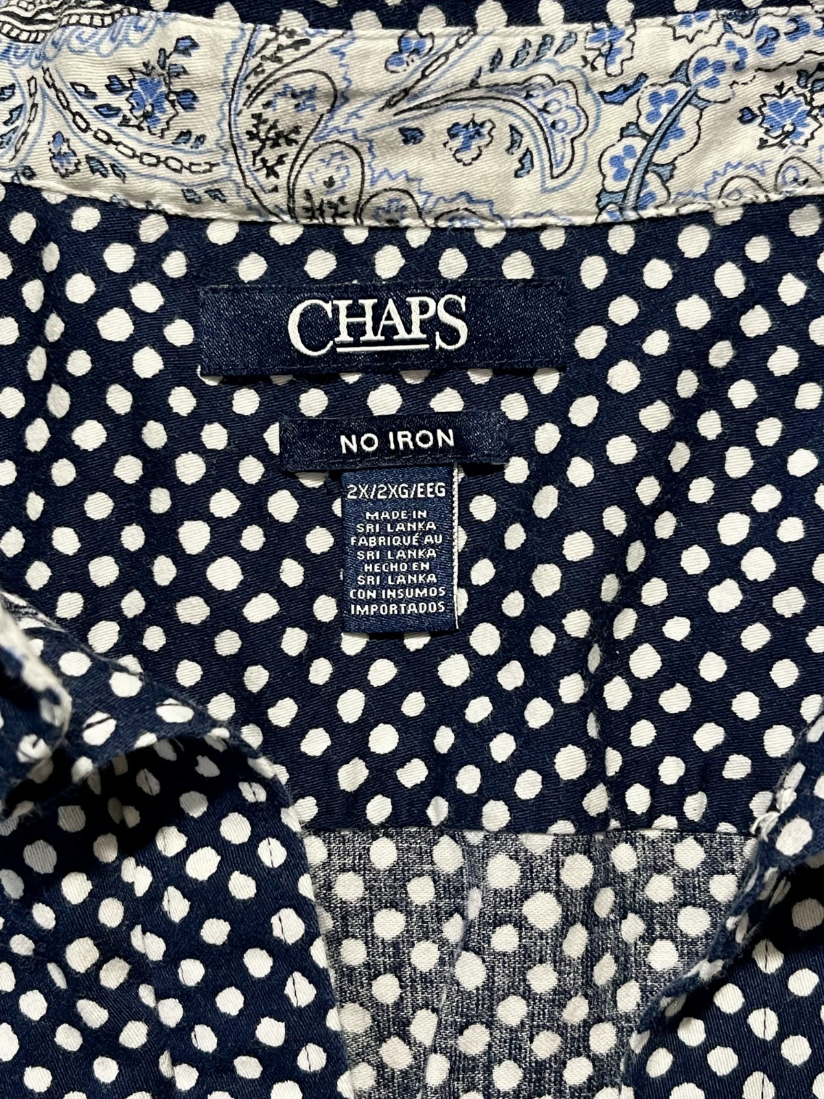 Chaps Polka Dot Button Down Shirt - image 2