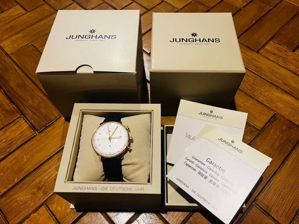 Автоматические наручные часы JUNGHANS Max Bill хроноскоп дата 027/7800,00 с коробкой - Изображение 2 из 4