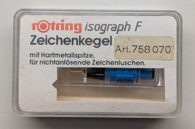 rOtring Isograph F Zeichenkegel 0,7mm Neu, Originalverpackt