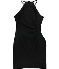 GUESS Womens Solid Keyhole Sheath Dress, black, 14
