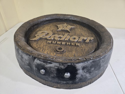 #ad Pschorr München Barrel Beer Sign Germany Wall Breweriana 17quot; Man Cave Decor $55.00