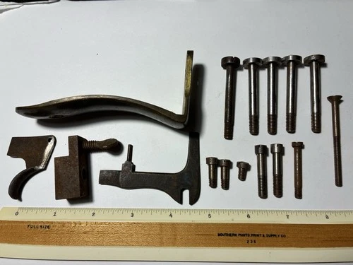 1800'S US MUSKET RIFLE PARTS BUTT PLATE SCREWS ETC