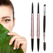 2 Pack Eyebrow Pencil with Dual Ends - Dark Brown 1