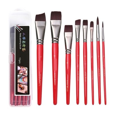 8 Pcs Face Body Paint Brushes Set Watercolor Paint Brushes Drawing Supplies