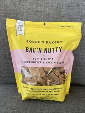 NEW BOCCE'S BAKERY Bac  n Nutty Dog Treats, Peanut Butter Bacon, Soft Chewy, 2 lb