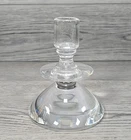 Steuben Crystal Teardrop Candlestick Holder Signed 5" Shape 8032 Donald Pollard