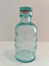 MELLIN'S Infant's Food Doliber Goodale & Co BOSTON Large Bottle  w/Stopper OLD!