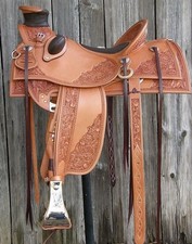 Horse Saddle Wade Tree A Fork Work Leather Western Ranch Roping Equestrian Tack