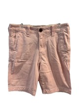 2 Pair Abercrombie Kids Pink White Chino Shorts Size 13/14 Youth Moose Logo