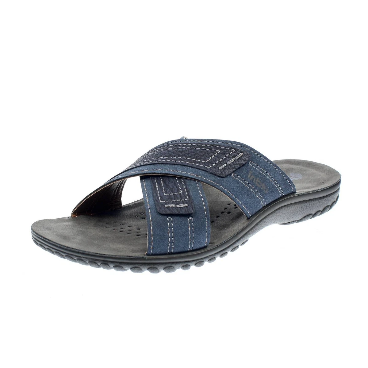 inblu Ciabatte Uomo Infradito con Plantare in Ecopelle Imbottito, dal 39 al 46, Blu, 40 EU
