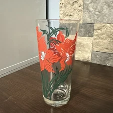 Amaryllis  Peanut Butter Glass  Drinking Glass Kitchen Vintage