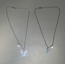 Set Of 2 Disney Lilo  Stitch Enamel Pendant Necklace Featuring Stitch BFF