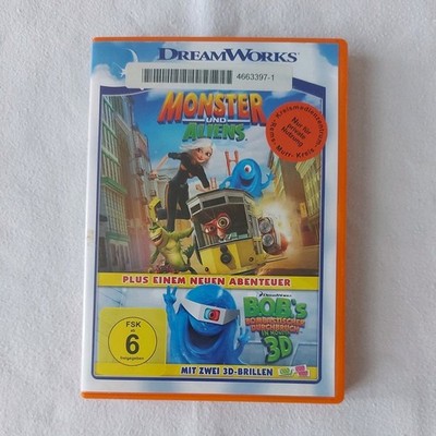 Monster und Aliens DVD 2009 3D + 2 Original 3D-Brillen Topzustand deutsch englis
