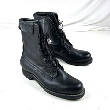 Addison Shoe Company Black Vintage 1982 Military Combat Boots Men's 10 D Mint!