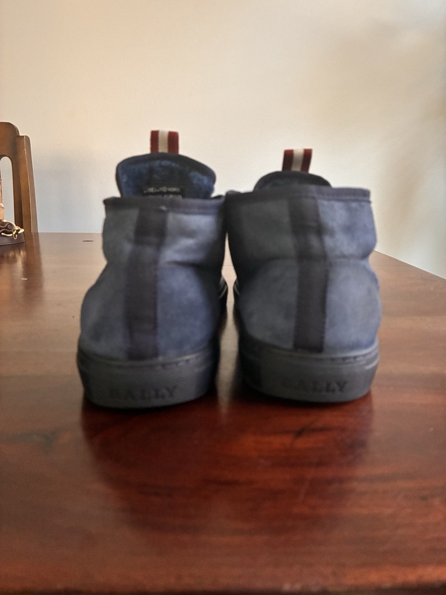 BALLY suede navy color Shoes laced up fur inside US 11D  Size Soft Light Weight BALLY suede navy color Shoes laced up fur inside US 11D Size  main image 3