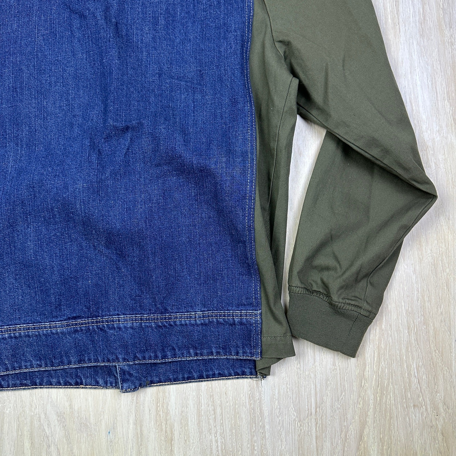 Sun + Stone Bomber Trucker Patchwork Denim Jean S… - image 9