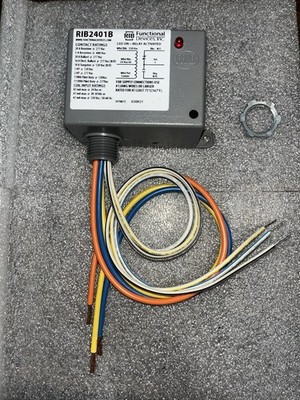 Functional Devices RIB2401B Power Relay 24Vac 20A LED Indicator Panel Mount