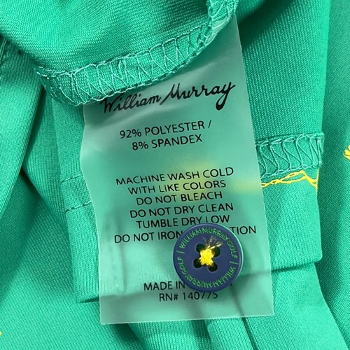 William Murray Polo Shirt Men Large Green Ode to Carl AOP Greenskeeper Tools - Picture 11 of 15