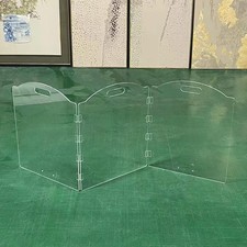 Acrylic Freestanding Dog Gate   3-Panel Folding Barrier for Indoor Use