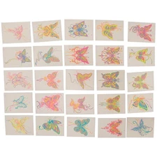 Personalized Fake Tattoos Butterfly Temporary Tatto Assorted Color 1 Set
