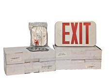 Lot of 4: Ciata Lighting B01N9236LN LED Red Emergency Exit Sign, Battery Backup