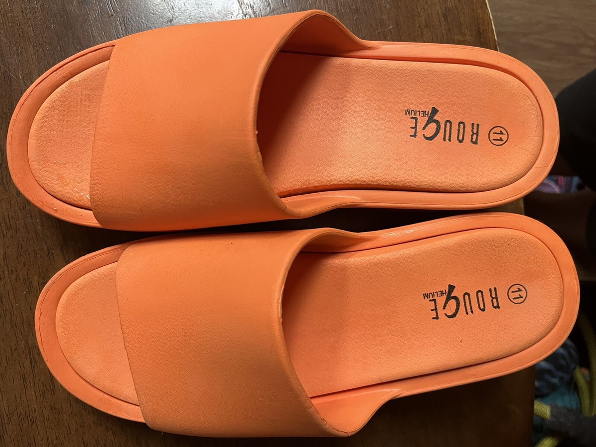 ROUGE HELIUM PLATFORM SANDALS - Size 11 - Orange - Pre-owned | eBay