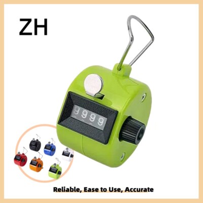 4 Digit Number Dual Clicker Golf Hand Tally Counter Green Handy Convenient 