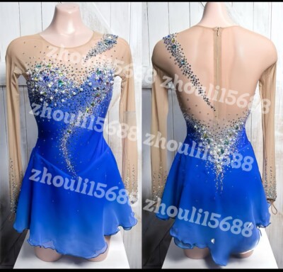 High-end custom skating performance clothing children figure skating performance
