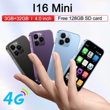 2025 Neue i16 Mini 32GB Android Smartphone Entsperrte Dual SIM 4G Handy 4,0 Zoll