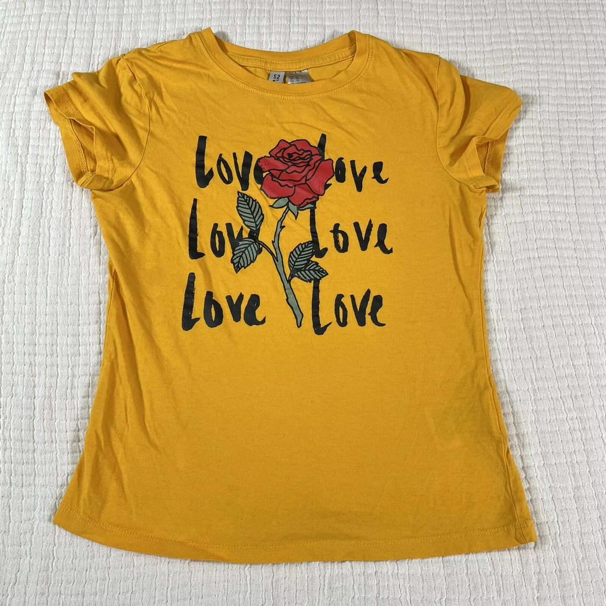 H&m yellow top t shirt