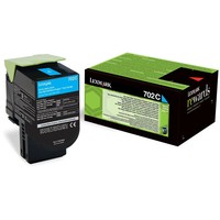 Lexmark 70C20C0 702C Toner-Kit Cyan Return Program 1.000 Seiten FüR Cs 310 510