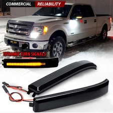 Sequential Mirror LED Side Lights Turn Signal Reflector For Ford F150 09-14 CT