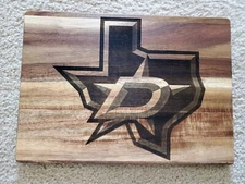 Custom Acacia Wood Cutting Board - Dallas Stars