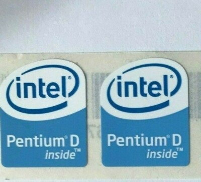 2 Intel Pentium D Inside Aufkleber ca. 19 x 24 mm Gehäuse Badge für PC Computer