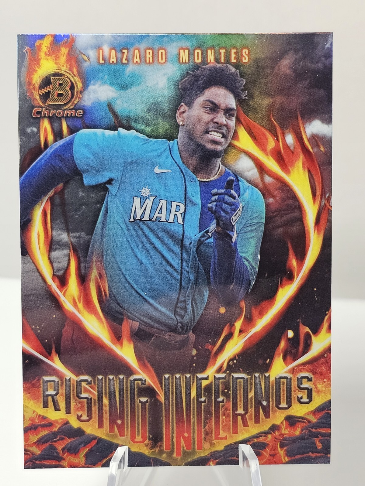 2024 Bowman LAZARO MONTES #RI-19 Rising Infernos Seattle Mariners