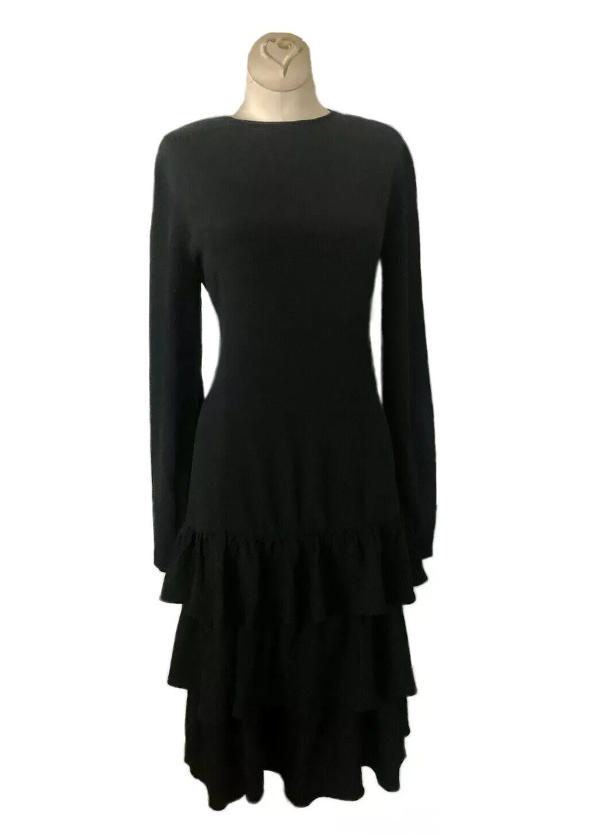 Christian Dior ビーズ装飾 ブラックロングドレス 36 ディオール 2024