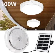 100 W Solar Ceiling Pendant Light with Remote Garden Corridor Lamp Outdoor New