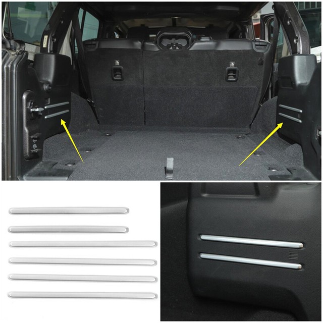 Fit For Jeep Wrangler JL 2018 2019 Rear Tail Trunk Cargo Cover Trim