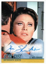 STAR TREK TOS 40TH ANNIVERSARY SERIES 2 A163 JAN SHUTAN MIRA ROMAINE AUTOGRAPH