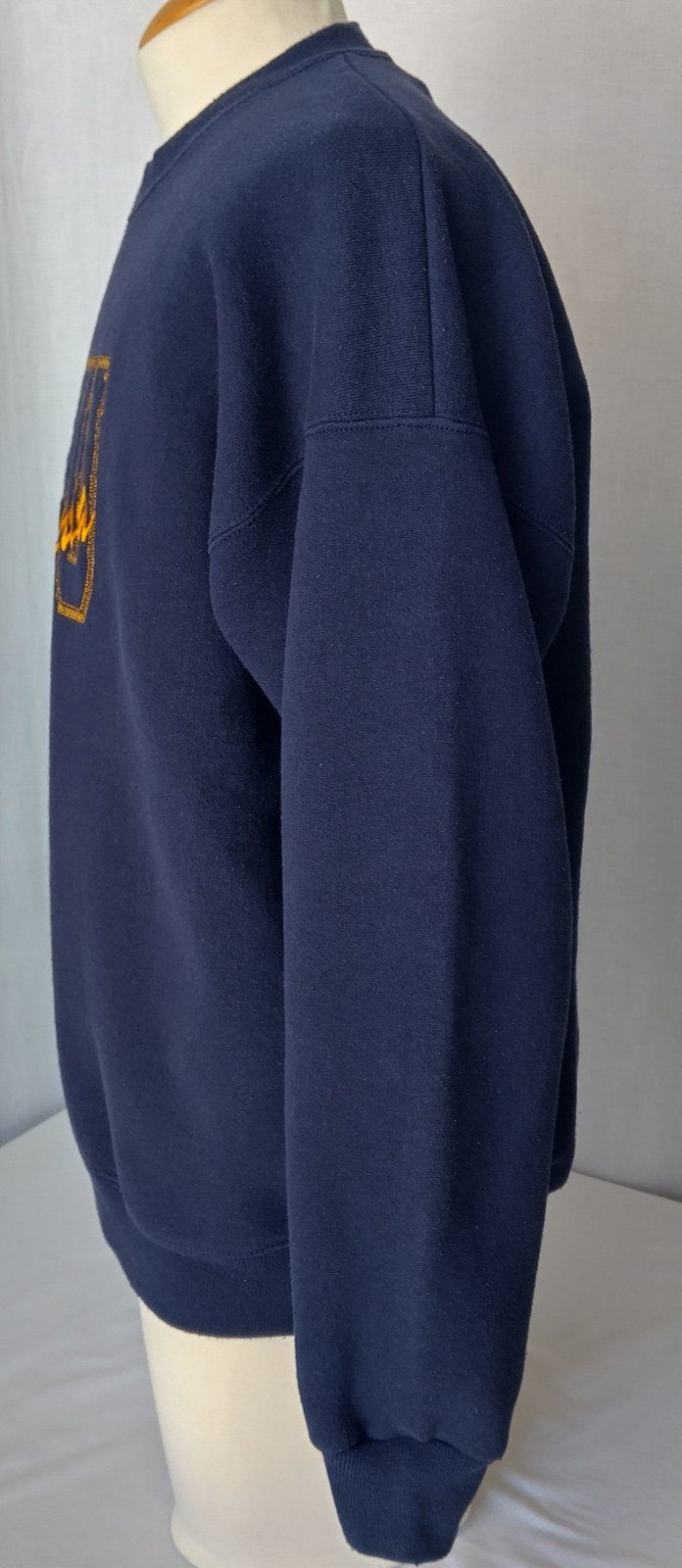 West Virginia University Lee Heavyweight Blue/Gold Sweatshirt embroidered XL thumbnail 6