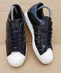 superstar trainers black white white croc