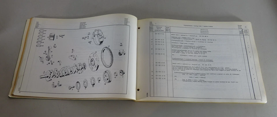 Teilekatalog / Ersatzteilliste Mercedes-Benz Unimog Dieselmotor OM 312 / 352 ´69 - Bild 4 von 4