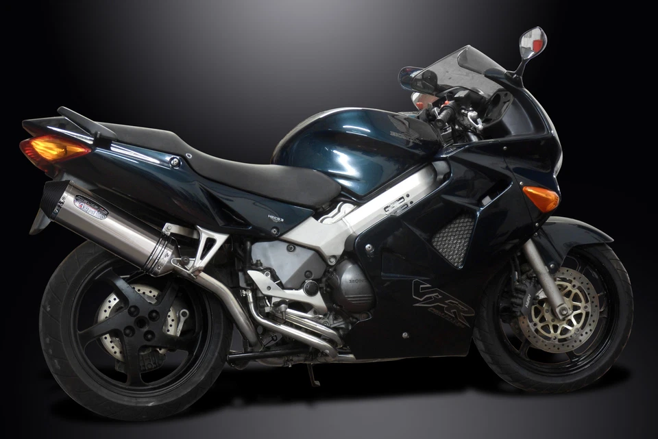 Silenciador de aço inoxidável X-Oval Honda VFR800 Interceptor 1998-01 escape total 4-1 13,5" - Imagem 2 de 4